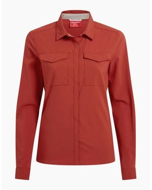 Craghoppers Ladies Nosilife Pro Iii Nosilife Long-Sleeved Shirt - Red