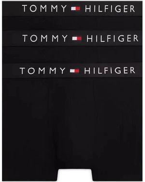 Tommy Hilfiger 3-Pack Th Original Rib Boxer Trunks - Black