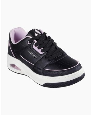 Skechers Ladies Uno Court Leather Trainers - Blue