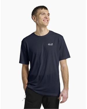 Jack Wolfskin Vonnan Functional Short Sleeve T-Shirt - Blue