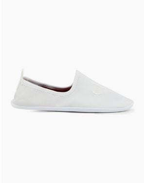 Calvin Klein Slippers Flat Slip On Shoes - White