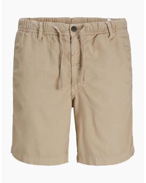 Jack & Jones Linen Bermuda Shorts - Natural