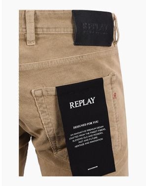 Replay Grover Cords Stone - Black