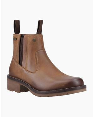 HUNTER Skye Dealer Boot Leather Dark Tan Boots - Brown