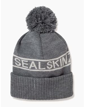 SealSkinz Heacham Waterproof Icon Bobble Hat - Grey