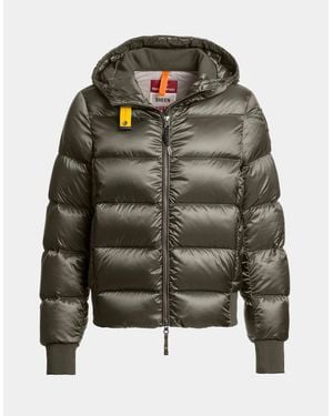 Parajumpers Mariah Hooded Down Bomber Jacket - Green