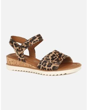 Tamaris Iris Low Wedge Sandals - Brown