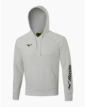 Mizuno Regular Fit Raglan Sleeve Hoodie - Grey