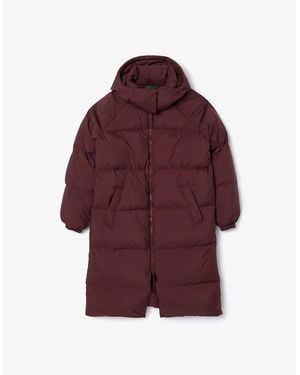 Lacoste Long Oversized Down Jacket - Purple