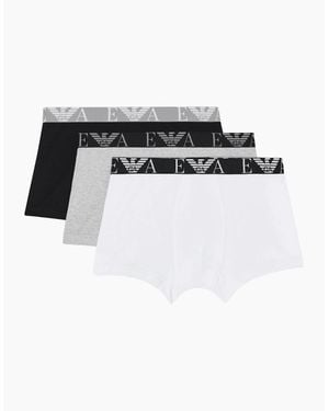 Emporio Armani 3-Pack/ Boxer Trunks - Black
