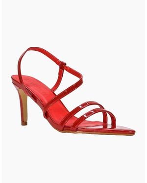 XY London Ladies Theodora Patent Stiletto Heel Sandals - Red