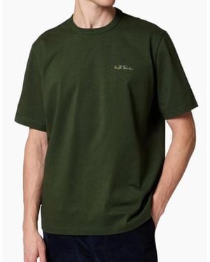 Paul Smith Ps Oversized Embroidered Ps T-Shirt 38A - Green