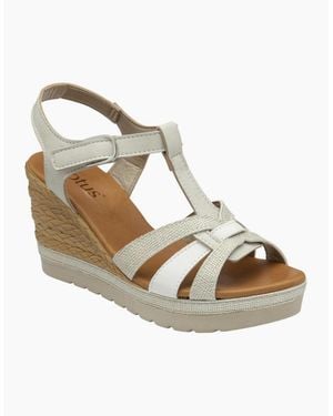 Lotus Cavallo Wedge Sandals - Metallic