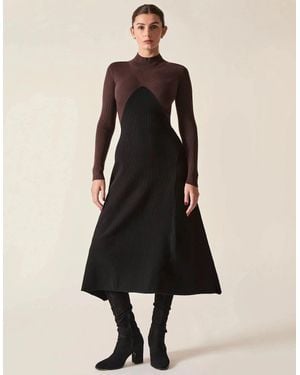 James Lakeland Colour-Block Knit Dress - Black