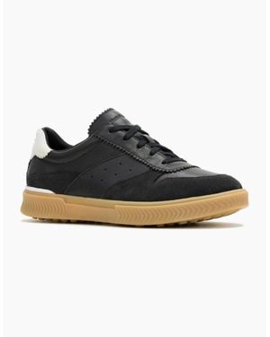 Hush Puppies Mae Leather Trainers - Black