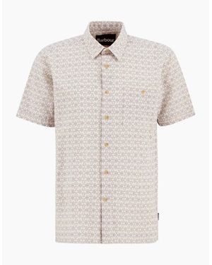 Barbour Wildfell Printed Short Sleeve Shirt - White