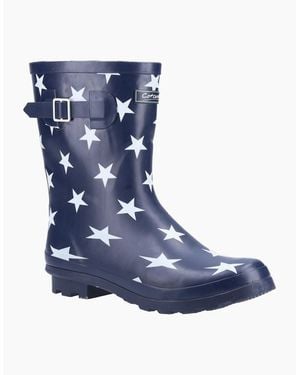 Cotswold Badminton Rubber Star Slim Fit Wellington Boots - Blue