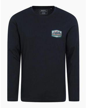 Mountain Warehouse Badge Organic Long-Sleeved Top - Blue