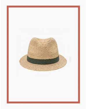 Nooki Design Millie Raffia Trilby Hat - White