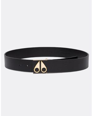 Moose Knuckles Logo Icon Belt - Black