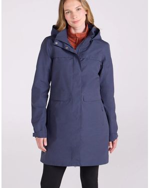 Mountain Warehouse Ladies Cloudburst Textured Waterproof Jacket - Blue