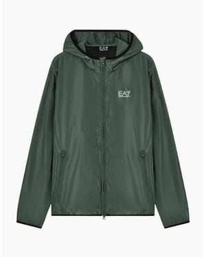 EA7 Lightweight Core Id Logo Windbreaker - Green