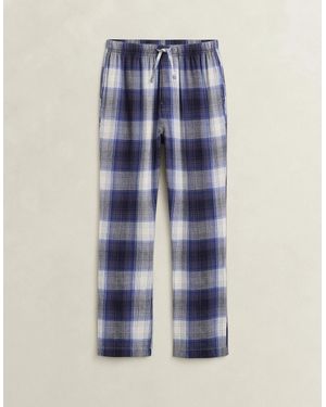GANT Flannel Checked Pyjama Trousers - Blue