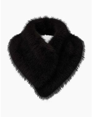 Nooki Design Tamsin Faux Fur Collar Scarf - Black
