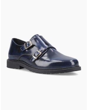 Hush Puppies Verity Hi-Shine Monk Shoes - Blue