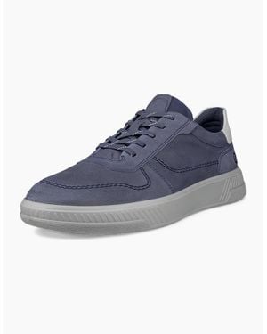 Ecco Move Full Grain Leather Trainers - Blue