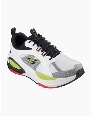 Skechers Monomesh Lace Up Classic Low Top Trainers - White