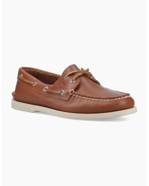 Sperry Top-Sider Sperry Authentic 2 Eye Leather Tan Boat Shoes - Brown