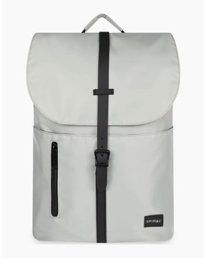 Spiral Sydney Rectangle Shape Rucksack With Logo Patch - Grey