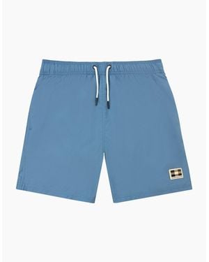 Aquascutum Club Check Pocket Beach Shorts Avio 18 - Blue