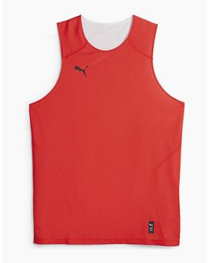 PUMA Hoops Team Reverse Practice Performance Basketball Jersey - Red