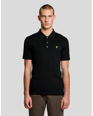 Lyle & Scott Cotton Jersey Polo Shirt - Black