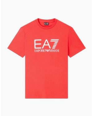 EA7 Identity Logo T-Shirt - Red