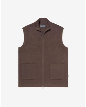 Oliver Sweeney Merino Wool Blend Gilet - Brown