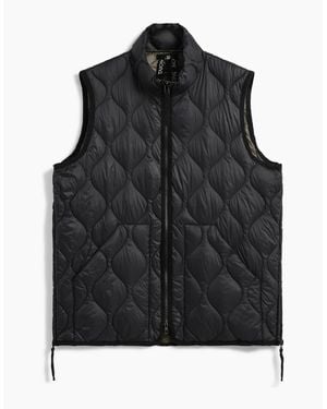 Taion Military High Neck Soft Shell Down Vest - Black