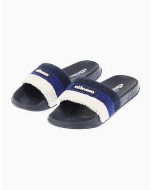 Ellesse Triply Stripe Patterned Open Toe Slides - Blue