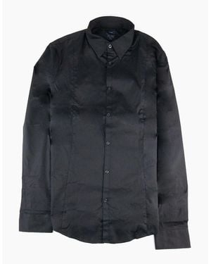 Armani Jeans Fitted L/S Shirt - Black