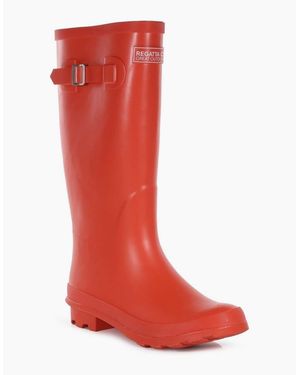 Regatta Ly Fairweath Rain Boots With Lug Sole - Red