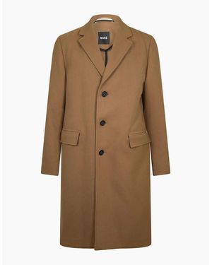 BOSS Hyde Flaps Hl 241 10254935 0 Overcoat - Brown