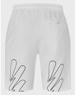 Off-White c/o Virgil Abloh Wave Diagonal Sweatshorts - White