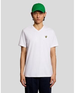 Lyle & Scott Cotton V-Neck T-Shirt - White