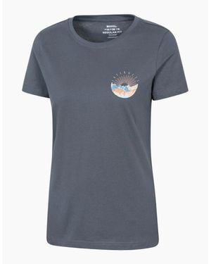 Mountain Warehouse Ladies Inverness Chest Print Relaxed Fit T-Shirt - Grey