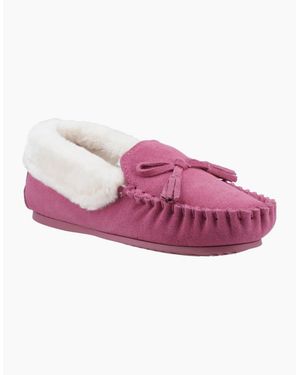 Hush Puppies Agnes Fur Slipper - Pink