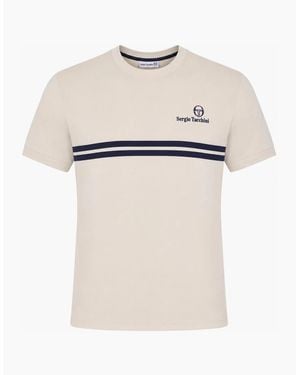 Sergio Tacchini New Supermac T-Shirt Peyote/Maritime - White