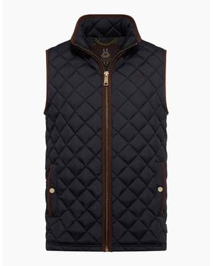 Holland Cooper Country Quilted Gilet Ink - Black
