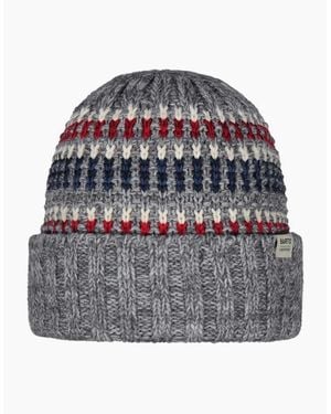 Barts Travvis Jaquard Knitted Cuffed Beanie - Grey